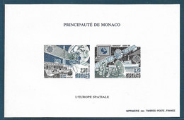 Monaco Bloc Spécial Gommé N°14a**  Non Dentelé, Timbre N°1768/1769 Europa 1991, Espace. Cote 250€. - European Ideas