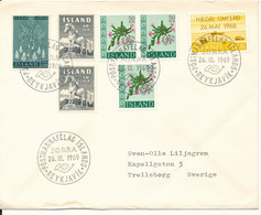 Iceland Cover Special Postmark Reykjavik 26-3-1969 With More Topic Stamps Sent To Sweden - Brieven En Documenten