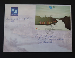 Portugal Porto Site UNESCO Lubrapex 1997 Poste Fluviale Voyagé Porto Alpendurada Mail By Boat River Post Event Cover - Flammes & Oblitérations