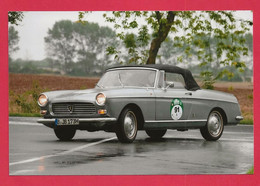 BELLE REPRODUCTION D'APRES UNE PHOTO ORIGINALE - PEUGEOT 404 CABRIOLET - RALLYE N° 91 - Coches