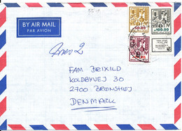 Israel Air Mail Cover Sent To Denmark 1985 - Aéreo