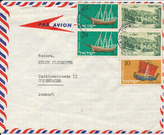 Israel Air Mail Cover Sent To Denmark - Poste Aérienne