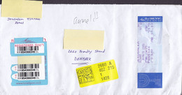 Israel Registered Einschreiben Label ATM / FRAMA Label JERUSALEM 2021 Cover Brief BRØNDBY STRAND Denmark - Storia Postale