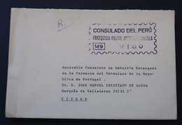 Espagne 1970 Lettre Franchise Postal Vigo Consulat Perú España Franquicia Consulado Peru Official Paid Spain - Franchigia Postale