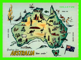 CARTE GÉOGRAPHIQUE, MAP -  AUSTRALIA LAND OF CONTRAST - NU-COLOR-VUE - - Maps