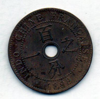 INDOCHINE FRANCAISE, 1 Centime, Bronze, Year 1898, KM # 8 - Vietnam