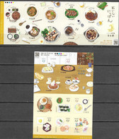 JAPAN, 2021, MNH,DELICIOUS JAPAN, OISHI NIPPON, FOOD, FISH, DESSERTS, 2 SHEETLETS - Food