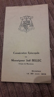 Consecration épiscopale De Monseigneur Joël Bellec Quimper 1956 Eveque De Maurienne - Devotion Images