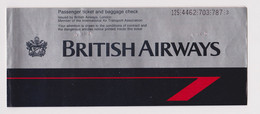 UK England BRITISH AIRWAYS Airline Carrier Passenger Ticket Used London To Sofia (49211) - Europa