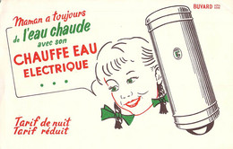 VIEUX PAPIERS BUVARD 13 X 21 CM EAU CHAUDE CHAUFFE EAU ELECTRIQUE - Elektrizität & Gas