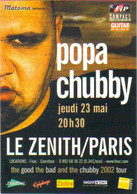 Carte Postale "Cart'Com" (2002) Popa Chubby (the Good, The Bad And The Chubby 2002 Tour) Le Zenith / Paris - Advertising