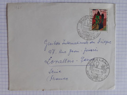 N° 657 Y & T 3 Tours Sur Pli De Dudelange Pour Levallois Perret (Seine) France - Cachet Illustré 30-11-1965 ? - Cartas & Documentos