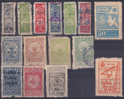 F-EX29500 BRAZIL BRASIL FEDERAL LOCAL REVENUE STAMPS LOT. PARIBA. - Portomarken