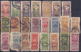 F-EX29509 BRAZIL BRASIL FEDERAL LOCAL REVENUE STAMPS LOT ALL DIFERENT. SAO PAULO. - Timbres-taxe