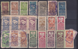 F-EX29510 BRAZIL BRASIL FEDERAL LOCAL REVENUE STAMPS LOT ALL DIFERENT. SAO PAULO. - Segnatasse