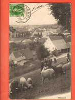 ZRJ-38  Boncourt Près De Delle.  Troupeau De Moutons ANIME.  Burgy 4213  Circulé 1908 Vers Pas De Calais - Boncourt