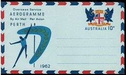 Australia 1962 Perth Games Mint Aerogramme - Aérogrammes