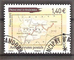 Französisch Andorra Mi.Nr. 864 O Europa CEPT 2020 / Historische Postrouten - Used Stamps