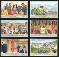 6 Sammelbilder Liebig, Serie Nr. 1320: Lhassa, Ville Sainte Du Lamaisme, Dalai Lama, Boudhha, Le Potala - Liebig