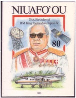 Tonga Niuaf'o'ou 1993 Cromalin Proof - Shows King's Private Plane - De Havilland DHC-6 Twin Otter 200/300  - 5 Exist - Aviones