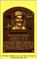 Roland Glen Fingers Plaque National Baseball Hall Of Fame & Museum Cooperstown New York - Baseball