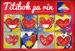 Philippines 2022 NEW *** Valentines Day Mask, Covid-19, Coronavirus , Corona Virus, Mask, Santitizer MS MNH (**) - Filipinas