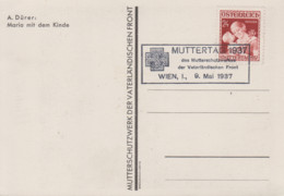 Carte  Maximum  1er  Jour   AUTRICHE    Fête  Des  Méres   WIEN   1937 - Mother's Day