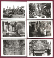 100822 - 6 PHOTOS Années 1930 ASIE CAMBODGE ANGKOR THOM Site Archéologique Art Khmer Temple Banteay Srei - Cambodia
