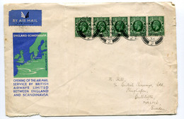 LONDRES Pour MALMO Env. Par Avion De 1936 Paypal Not Accept - Brieven En Documenten
