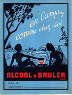 Protège Cahier - Alcool à Bruler - Camping, 4 CV - Années 1950 - - Protège-cahiers