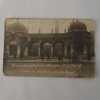 München  // Carte Photo - Foto AK // Revolutions Tage 1-2 Mai 1919 - Kiosk Am Stachus Nach Dem Kampf 19?? Falte! - Muenchen