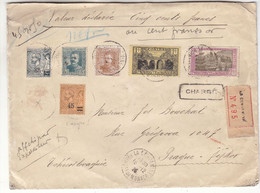 Monaco - Lettre Recom De 1926 ° - Oblit La Condamine - Exp Vers Prague - Ponts - Covers & Documents