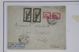 BB6  INDOCHINE  BELLE LETTRE 1950 HAIPHONG  POUR VICHY  +AEROPHILATELIE+PAIRES  DE TP ++AFFRANCH.INTERESSANT - Luchtpost