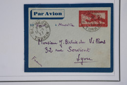 BB6  INDOCHINE  BELLE LETTRE1937 HANOI  TONKIN  POUR LYON FRANCE +++++AFFRANCH.INTERESSANT - Cartas & Documentos