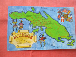 Map St Thomas Virgin Islands.      Ref 5706 - Amerikaanse Maagdeneilanden