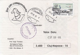 CORRESPONDENCE CHEES SPECIAL POSTCARD, PLANE STAMP, 2002, ROMANIA - Brieven En Documenten