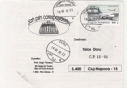 CORRESPONDENCE CHEES SPECIAL POSTCARD, PLANE STAMP, 2002, ROMANIA - Lettres & Documents