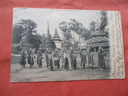 Hpoongyees  Collecting Alms. Has Stamp & Cancel.   Sea Post.   Myanmar (Burma)         Ref 5706 - Myanmar (Burma)