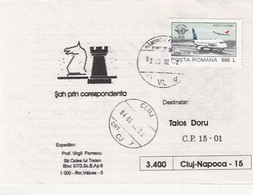 CORRESPONDENCE CHEES SPECIAL POSTCARD, PLANE STAMP, 2002, ROMANIA - Lettres & Documents