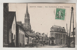 CPA BEAUVAL (Somme) - Rue Charles Saint Et Hôtel National - Beauval