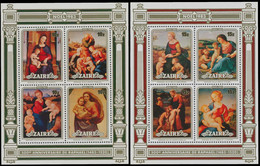 BL55/56**(1208/1215) - Noël / Kerstmis - 500e Anniversaire Naissance / 500e Verjaardag Van - Raphaël - ZAÏRE - Quadri