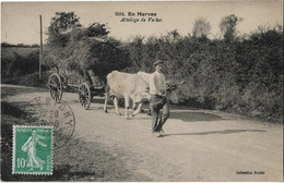 Agriculture   -  Morvan -  Attelage  De Vaches - Ecris De Guerigny - Attelages