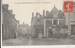 LE LOUROUX-BECONNAIS. - Rue Des Perrins. Carte RARE - Le Louroux Beconnais