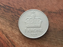 Münze Münzen Umlaufmünze Norwegen 1 Krone 1994 - Norway
