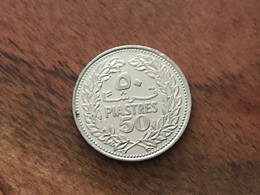 Münze Münzen Umlaufmünze Libanon 50 Piaster 1978 - Lebanon