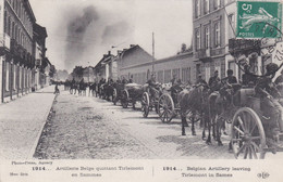 Tienen - Belgian Artillery Leaving Tirlemont In Flames - Tienen