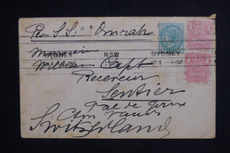 NEW SOUTH WALES - Enveloppe De Sydney Pour La Suisse En 1910 - L 127909 - Lettres & Documents