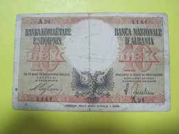 Albania 10 Lek ND 1939, Good Number A24 1141 - Albania