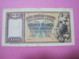 Albania 100 Franga ND 1939 First Edition, Good Number 1 - 2221 - Albanie