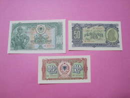 Albania Lot 3 Banknotes 1957, UNC. - Albanie